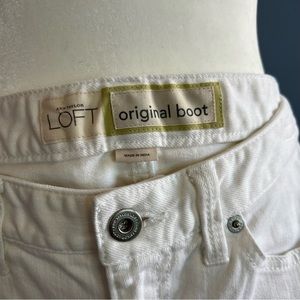 Ann Taylor white jeans boot cut